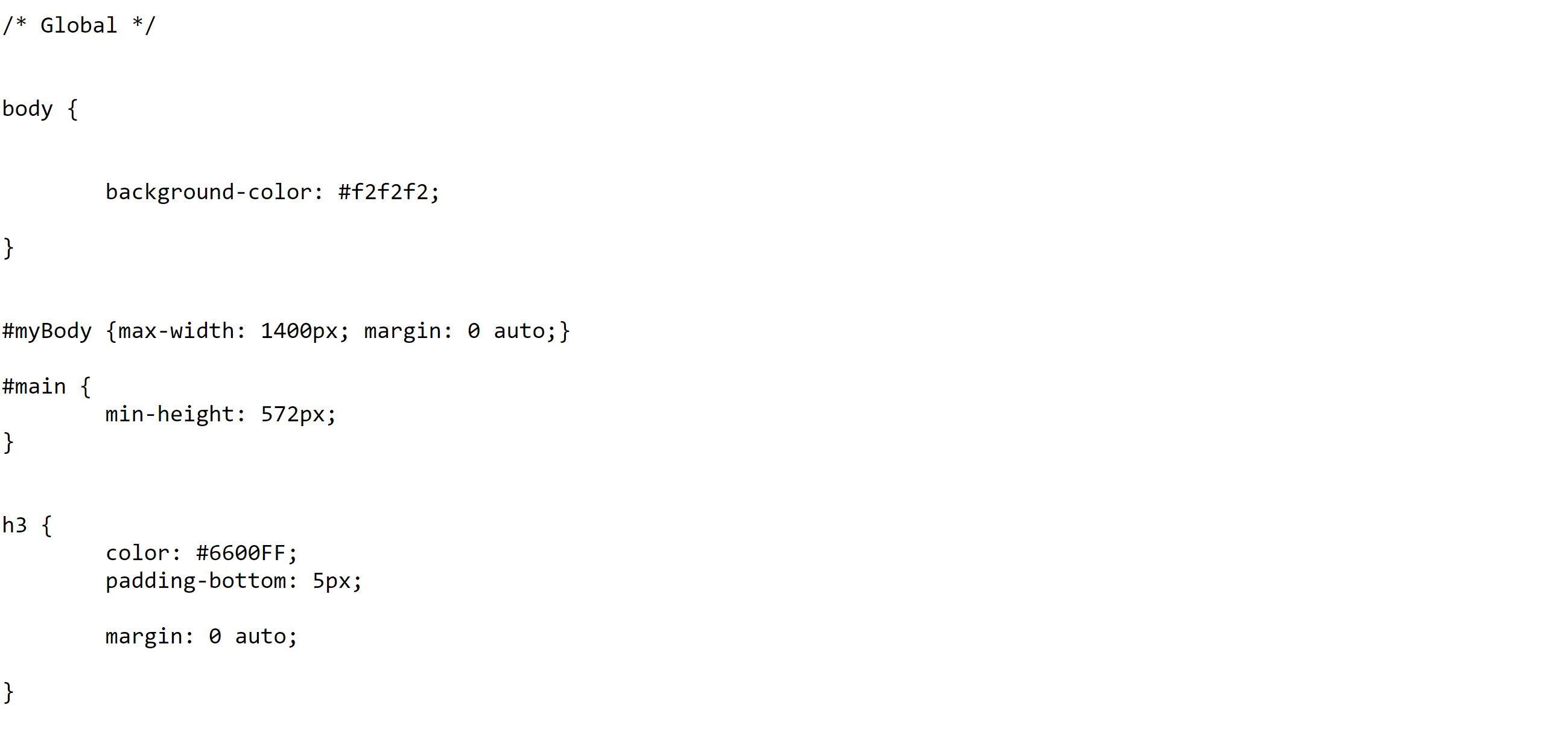 CSS Example