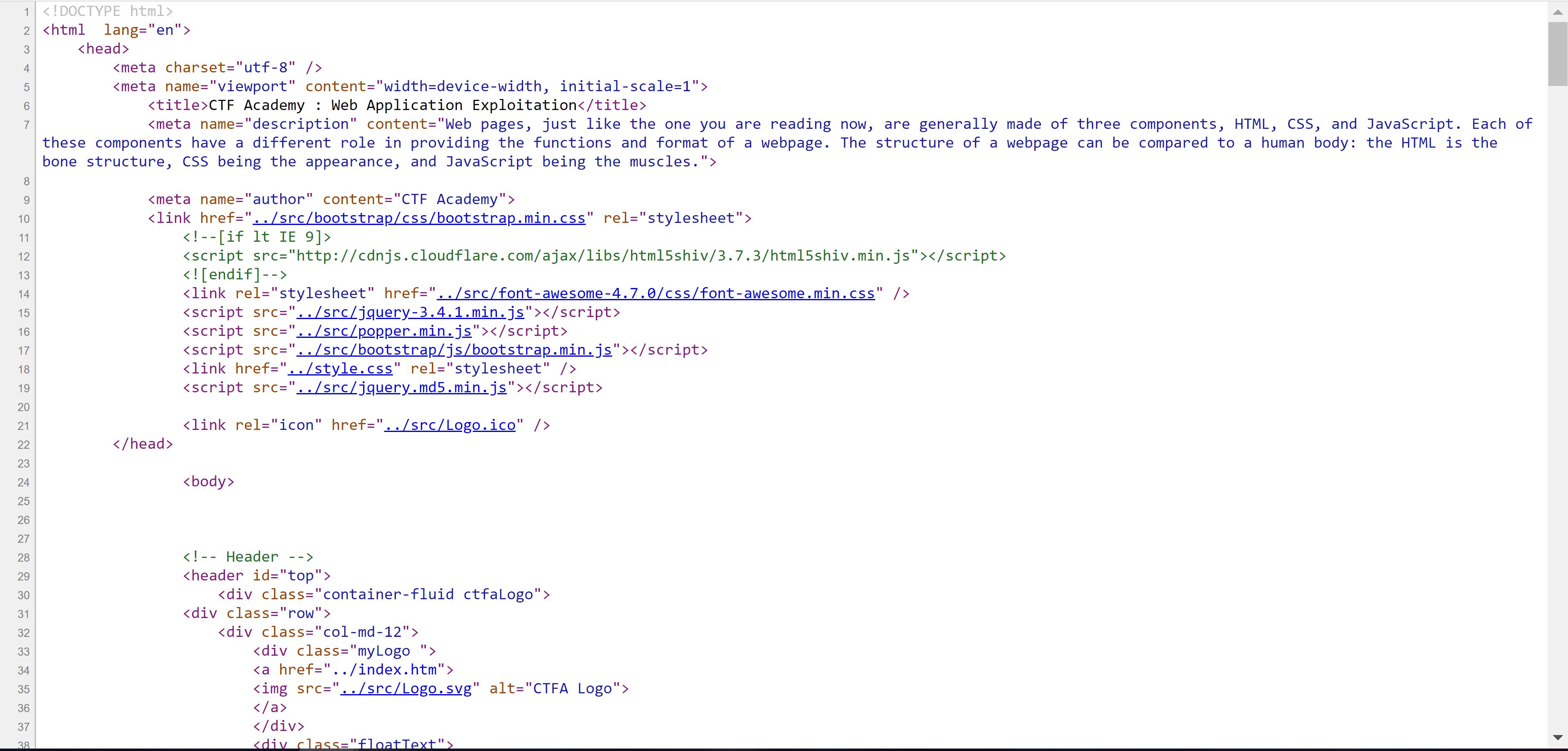 HTML Example